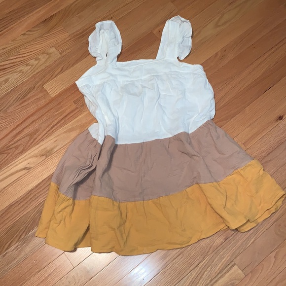 Amazon Fashion NWOT❗️Colorblock Tired Ruffle Dress - Picture 4 of 9